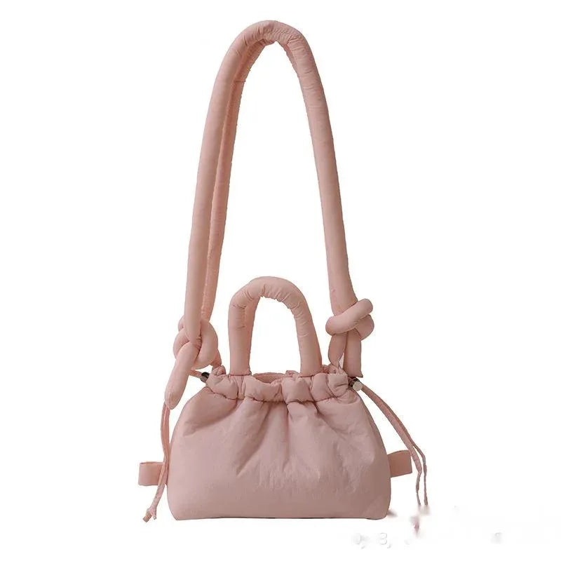 Women Shoulder Crossbody Bags Casual Nylon Padded Tote Bag Designer Soft Puffer Simple Vintage Large Capacity Handbags