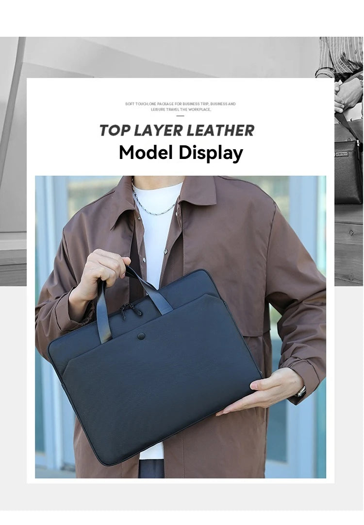Laptop Bag 15.6 Inch Notebook Sleeve Bags For Macbook Air Pro 15 16 Portable Case Computer Shoulder Handbag Waterproof Briefcase