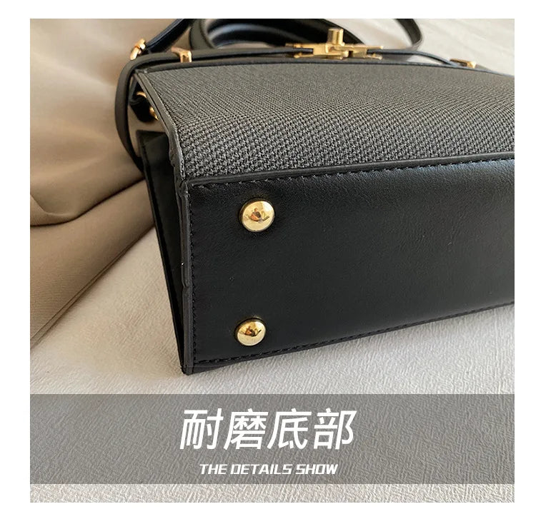 2025 Trapezoid Profile Purse | Twist-Lock Flap Shoulder Bag | Convertible Carry Crossbody with Top Handle