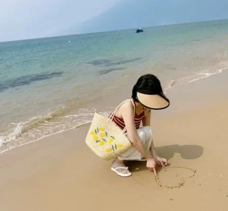 Handmade Straw women Handbags Summer Tote Large capacity Embroidery Vacation Beach bag Female Shoulder Bag bolsa feminina