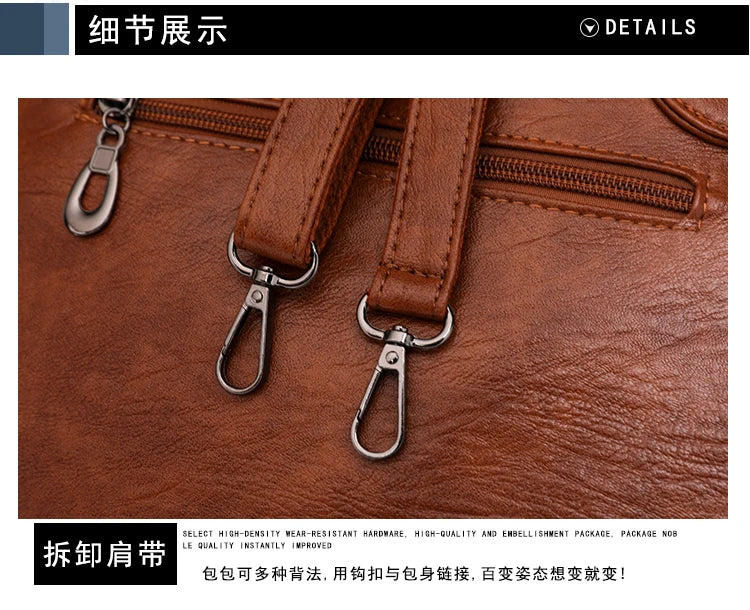 Luxury Soft Leather Handbags Designer Retro Crossbody Bags for Women 2023 New Large Capacity Ladies Shoulder Messenger Bag