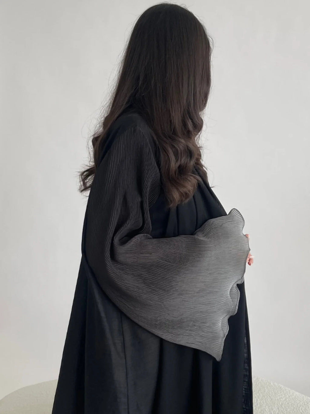 Open Front Abaya Muslim Flare Sleeve Casual Arabian Abayas Middle-East Elegant Turkey Kaftans Women Jilbabs Islamic Maxi Dresses