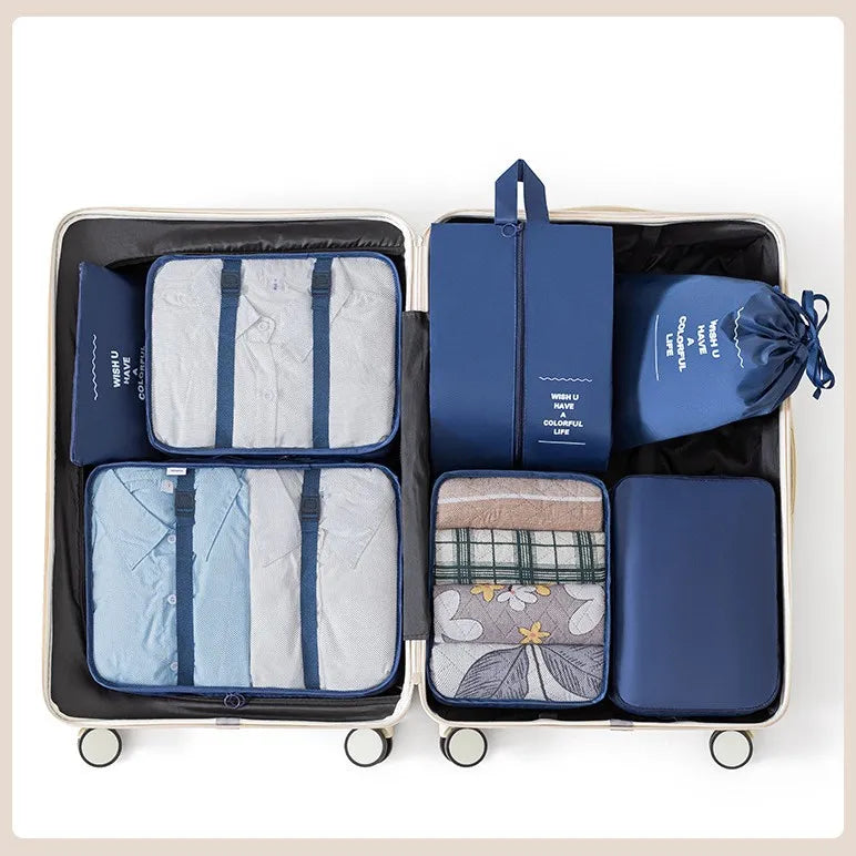 Waterproof Travel Organiser Set of 7 Luggage Bra Organiser Bag Drawstring Bag