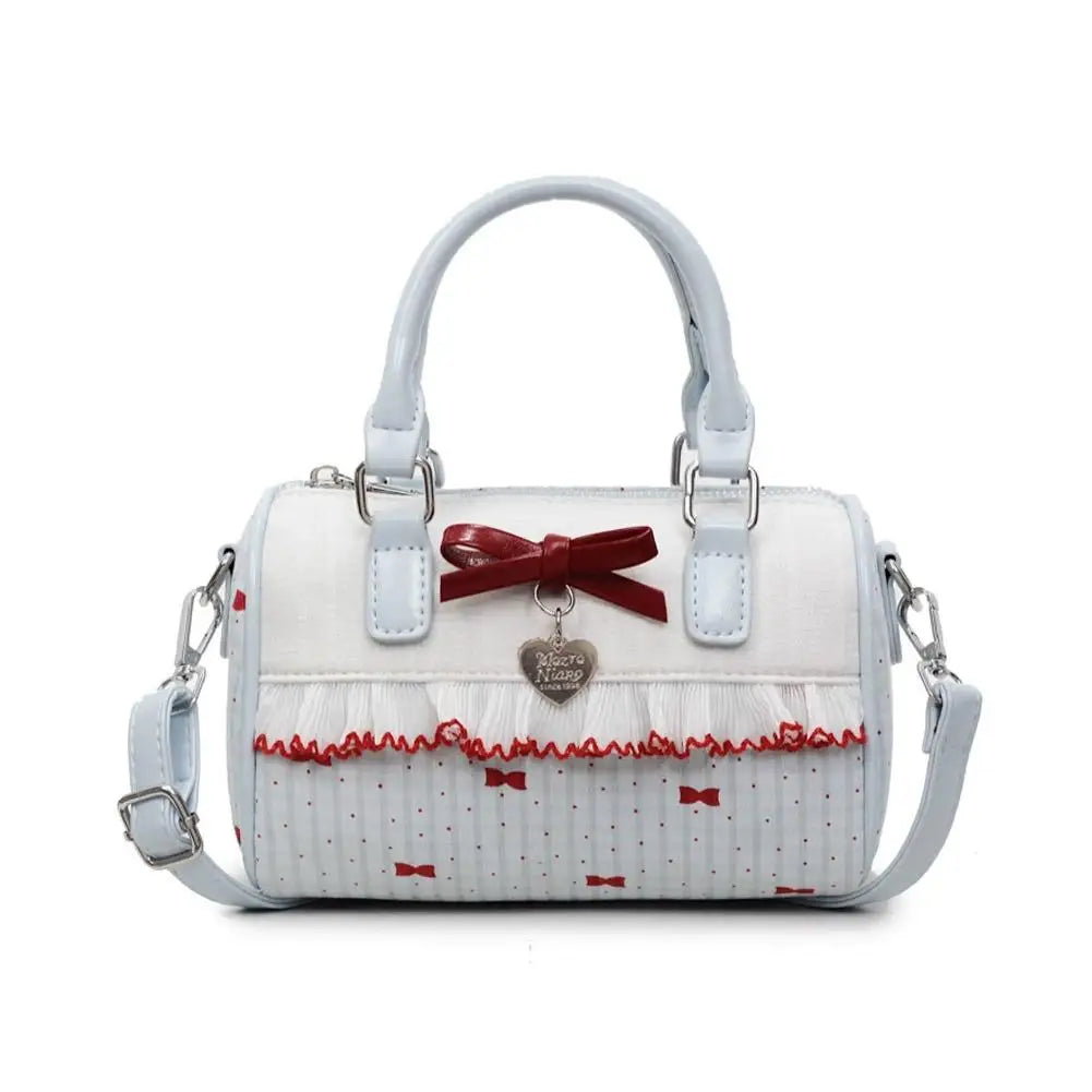 Bow Handbag Large Capacity Waterproof Single Shoulder Bag Adjustable Strap sweet cute Casual shopping Tote Bag