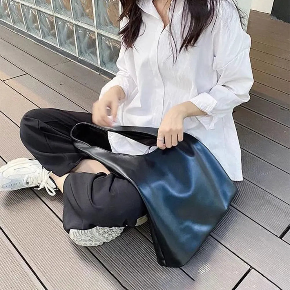 Luxury Shoulder Bag For Women Girls Totes Bags Fashion Commuting Large Capacity Soft Leather Underarm Shoulder Bag Handbag Women