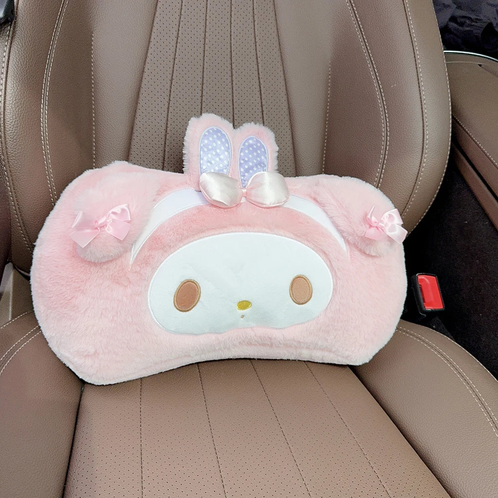 Sanrio My Melody Headrests Car Neck Pillows My Sweet Piano Pillows Car Interior Pillows Driving Neck Pillows Seat Waist Pillows