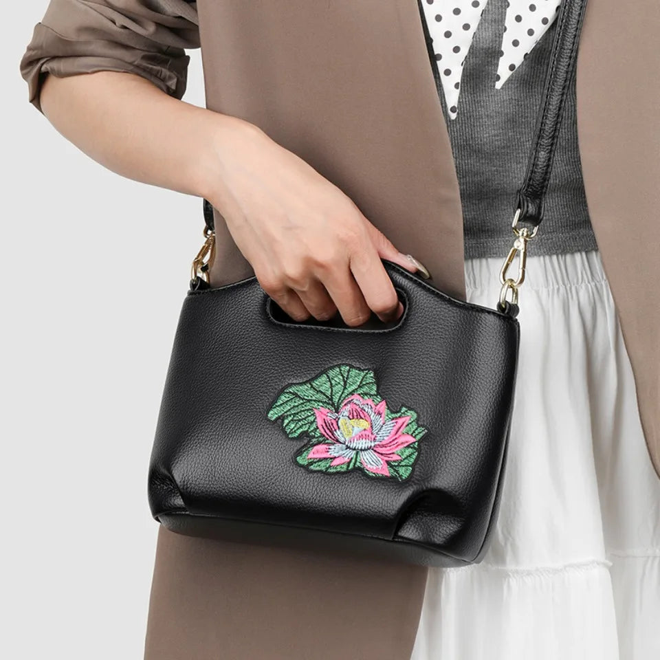 Retro Knurling Women Soft Pu Leather Top-Handle Bags Luxury Shoulder Crossbody Bags High Quality Purses and Handbags Sac A Main