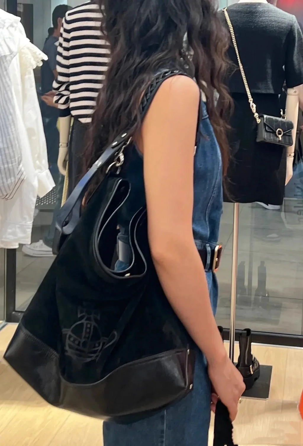 Large Capaci Suede Hobo Bag Women's Casual Commuter Tote Bag Trendy Single oulder Bag GP Famous Star  Hobo Bag