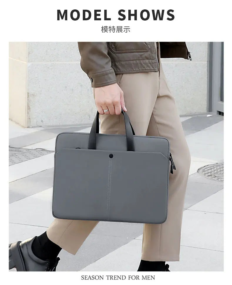 Commuting Laptop Bag, 14 Inch And 15 Inch Waterproof Crossbody Bag, Hand-held Briefcase, File Bag, Conference Materials Bag