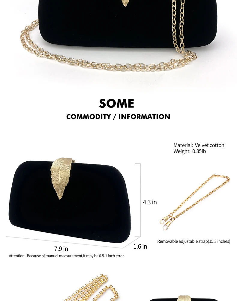 Evening Clutch for Women Fashion Formal Dinner HandBag Bridesmaid Wedding Clutch Luxury Shoulder Chain bag Cocktail Party Purse
