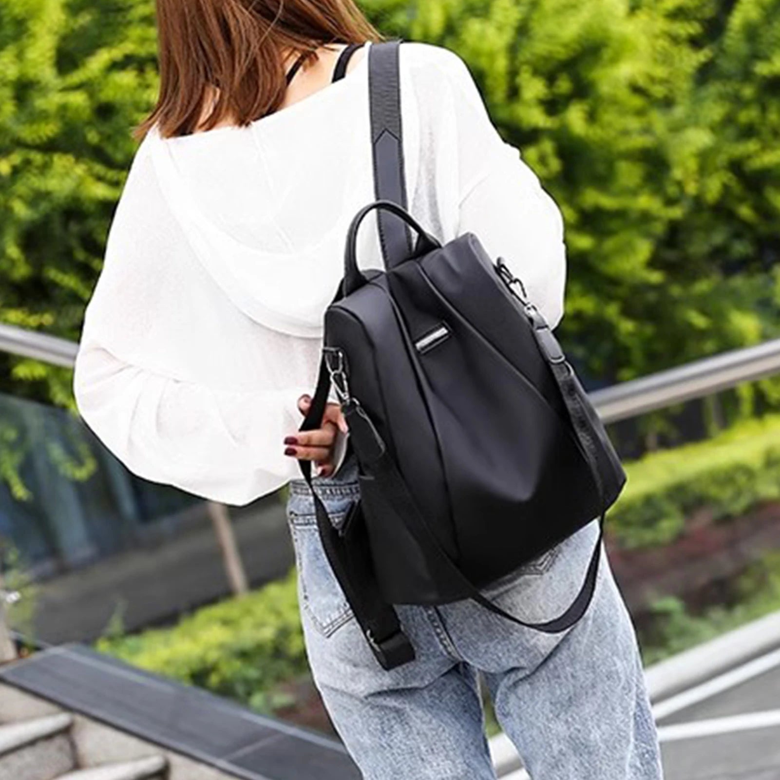 Luxury Women Backpack Casual Black/Khaki/Rose Red School Bag for Girls Detachable Strap Travel Shoulder Bag Mochila Rucksack