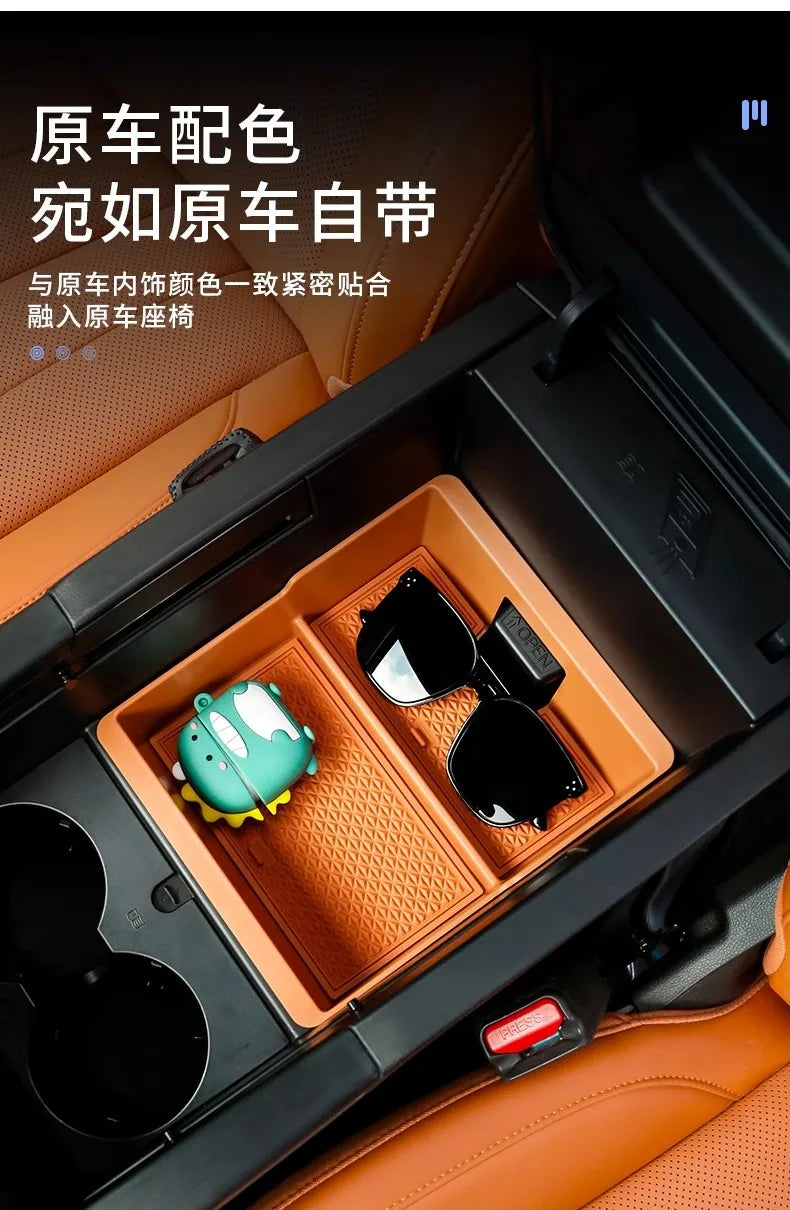 Hidden Storage Box For Great Wall GWM Haval H9 II 2024 2025 2nd Gen Car Center Console Armrest Box Layered Organized Container