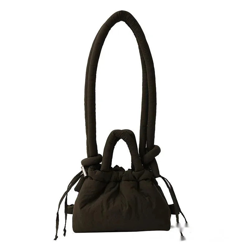 Women Shoulder Crossbody Bags Casual Nylon Padded Tote Bag Designer Soft Puffer Simple Vintage Large Capacity Handbags
