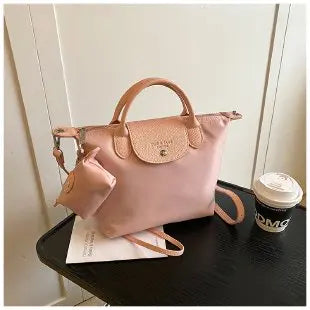 Luxury 2025 Work Tote - Fashion Patchwork Handbag with Long Strap Large Capacity, Waterproof Lining, Perfect for Office & Travel