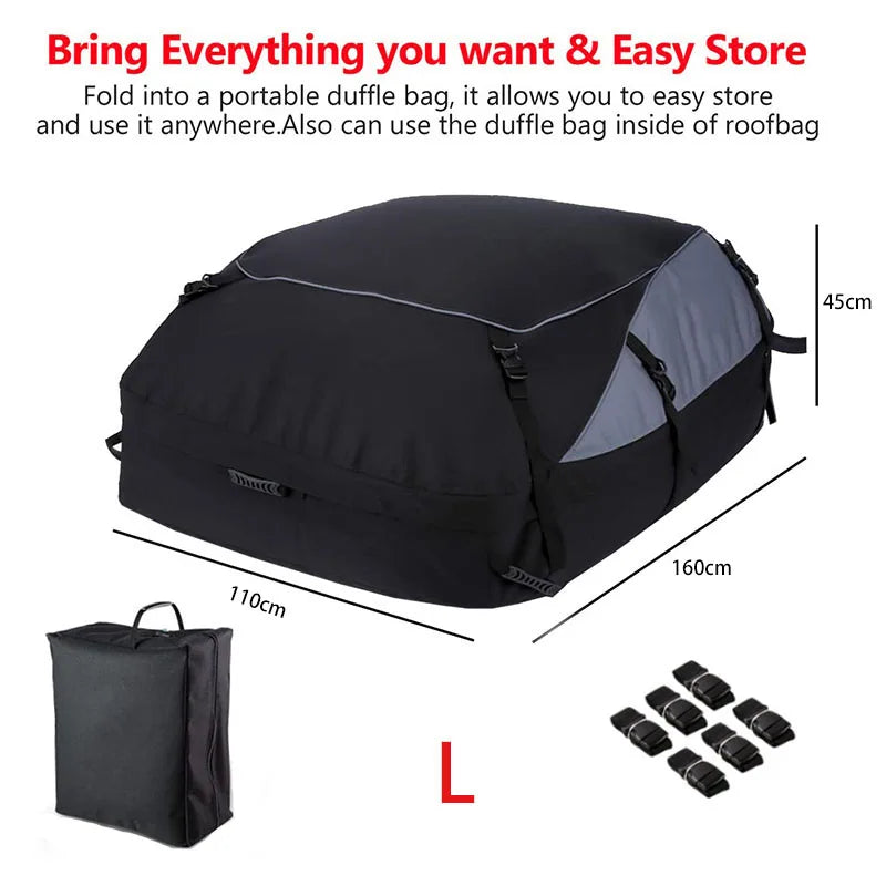 Car Cargo Roof Bag Waterproof Auto Rooftop Luggage Carrier Storage Bag 600D Oxford Car SUV Van Foldable Roofs Bags