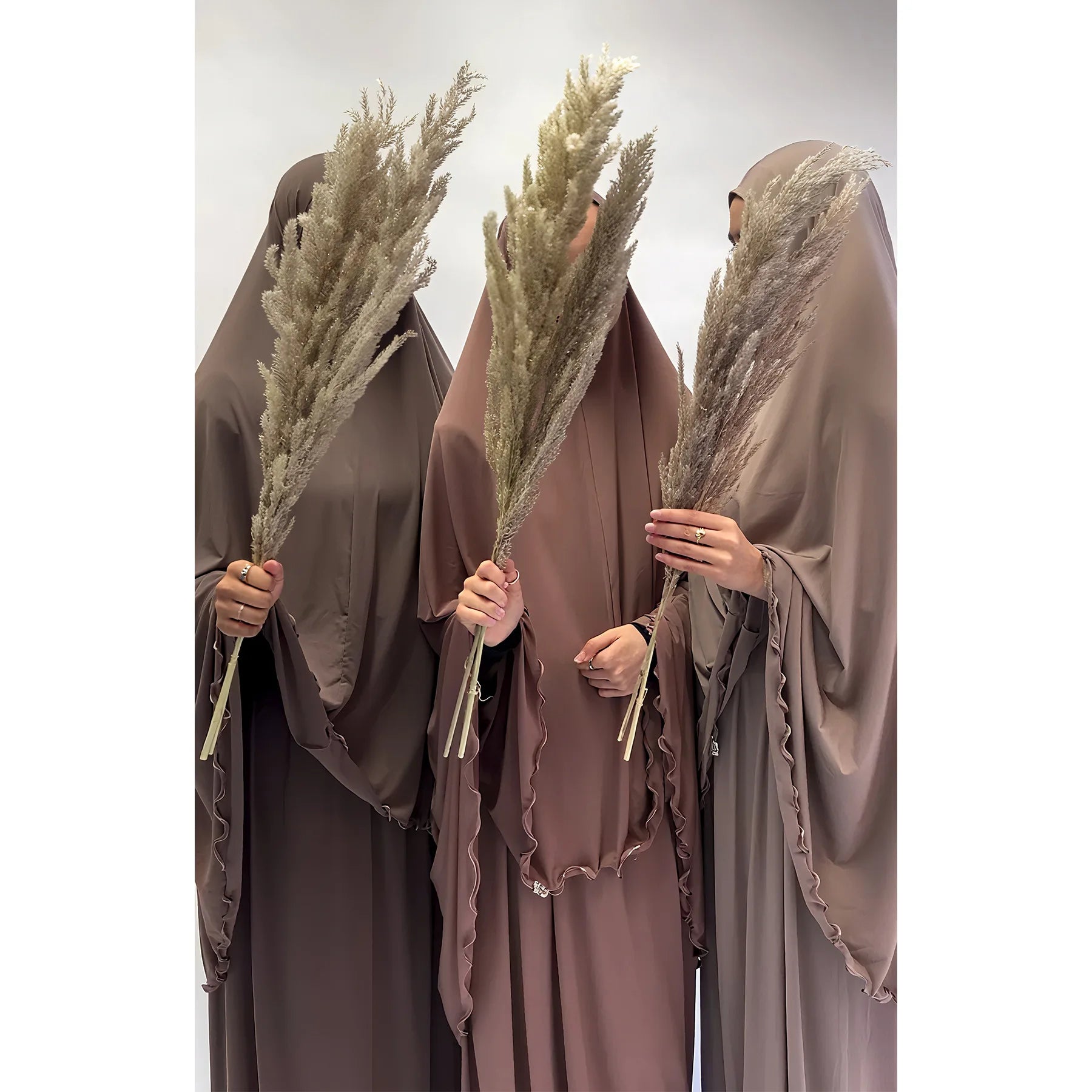 Two Piece Arabic Muslim Women Set Elegant Dubai Hijab Abaya Eid Middle East Prayer Clothes Islamic Khimar Outfit Moroccam Kaftan