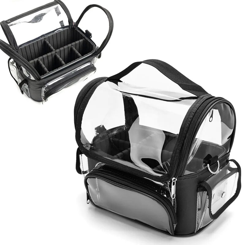 Cosmetic Makeup Tools Bag Large Capacity Makeup Brush Holder Travel Makeup Artist Bag Waterproof Cosmetic Organizer with Divider