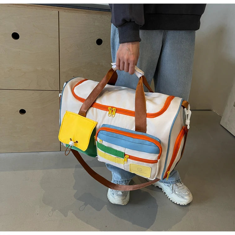 Travel Bag, Duffel Bag Cosmetics Bag, Professional Fitness Bag, Yoga Swimming Training Backpack, Satchel Shoulder Crossbody Tote Bag, Suitable for Men and Women