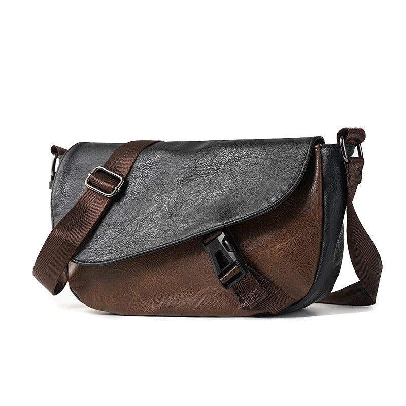 Trendy Men's Retro Small Satchels Bag Versatile Commuting Shoulder Bags New Fashion Postman Bags For Cool Boys