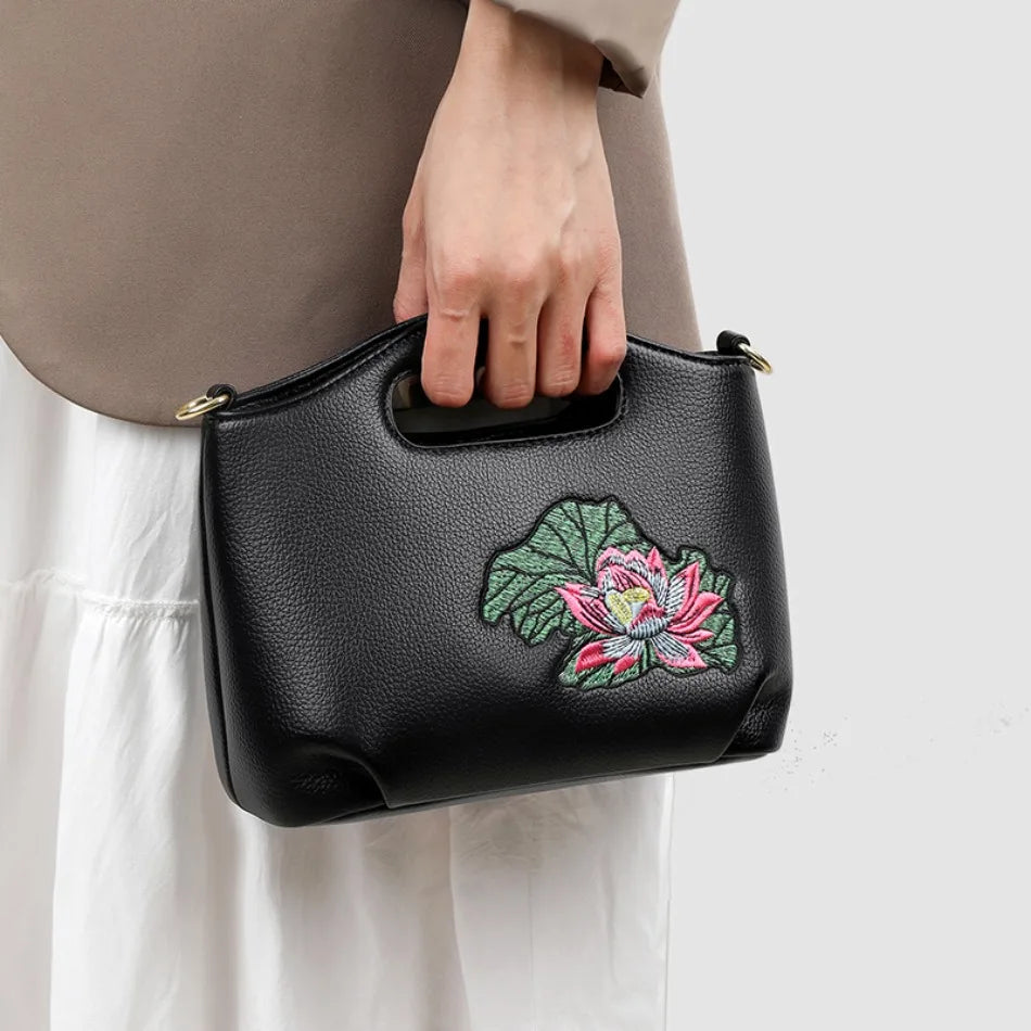 Retro Knurling Women Soft Pu Leather Top-Handle Bags Luxury Shoulder Crossbody Bags High Quality Purses and Handbags Sac A Main