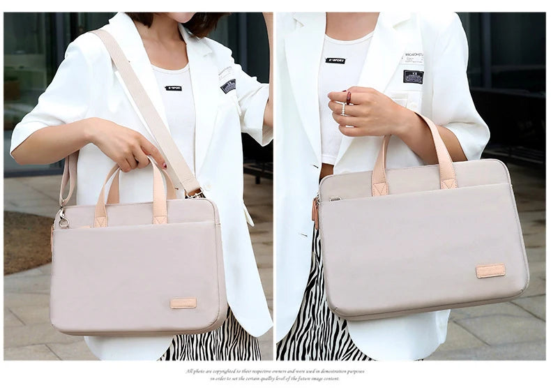 Lightweight Laptop Bag Portable Women Business Shoulder Messenger Bag  14/15 Inch Handbag Waterproof Storage Bags Briefcases