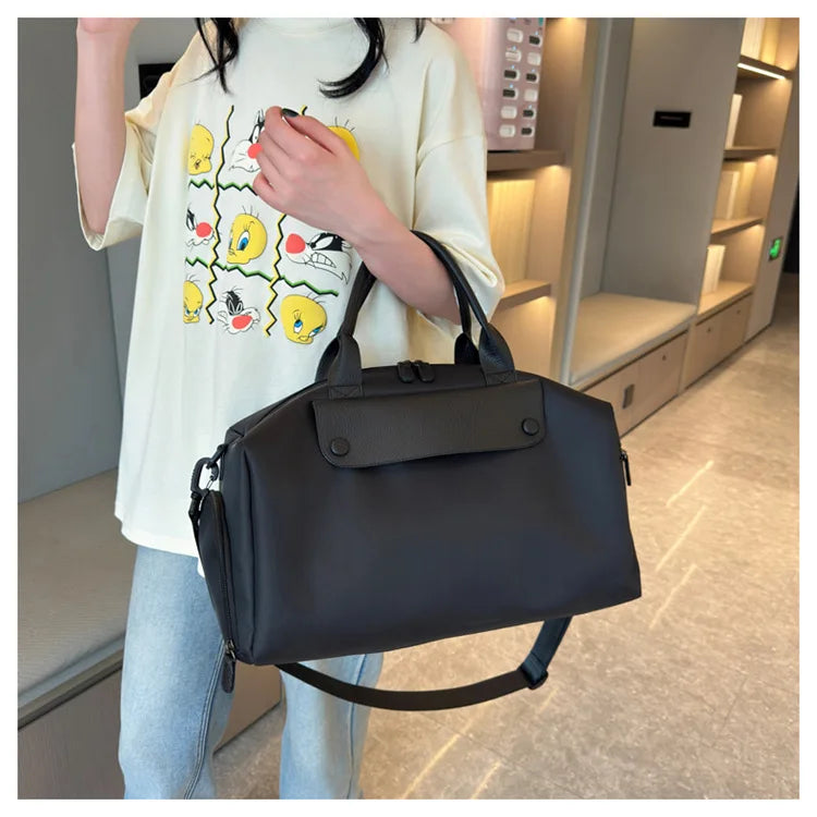 Sports Gym Bag for Women Travel Duffle Bag with Shoe Compartment & Wet Pocket Fitness Weekender Overnight Luggage Yoga Bag