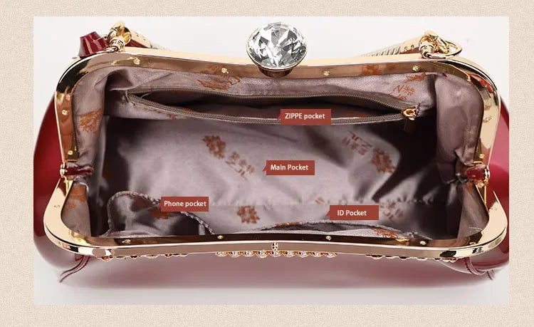 Elegant Patent Leather Evening Bags for Women Ladies Clutch Shoulder Handbags Wedding Party Accessories bolsa feminina
