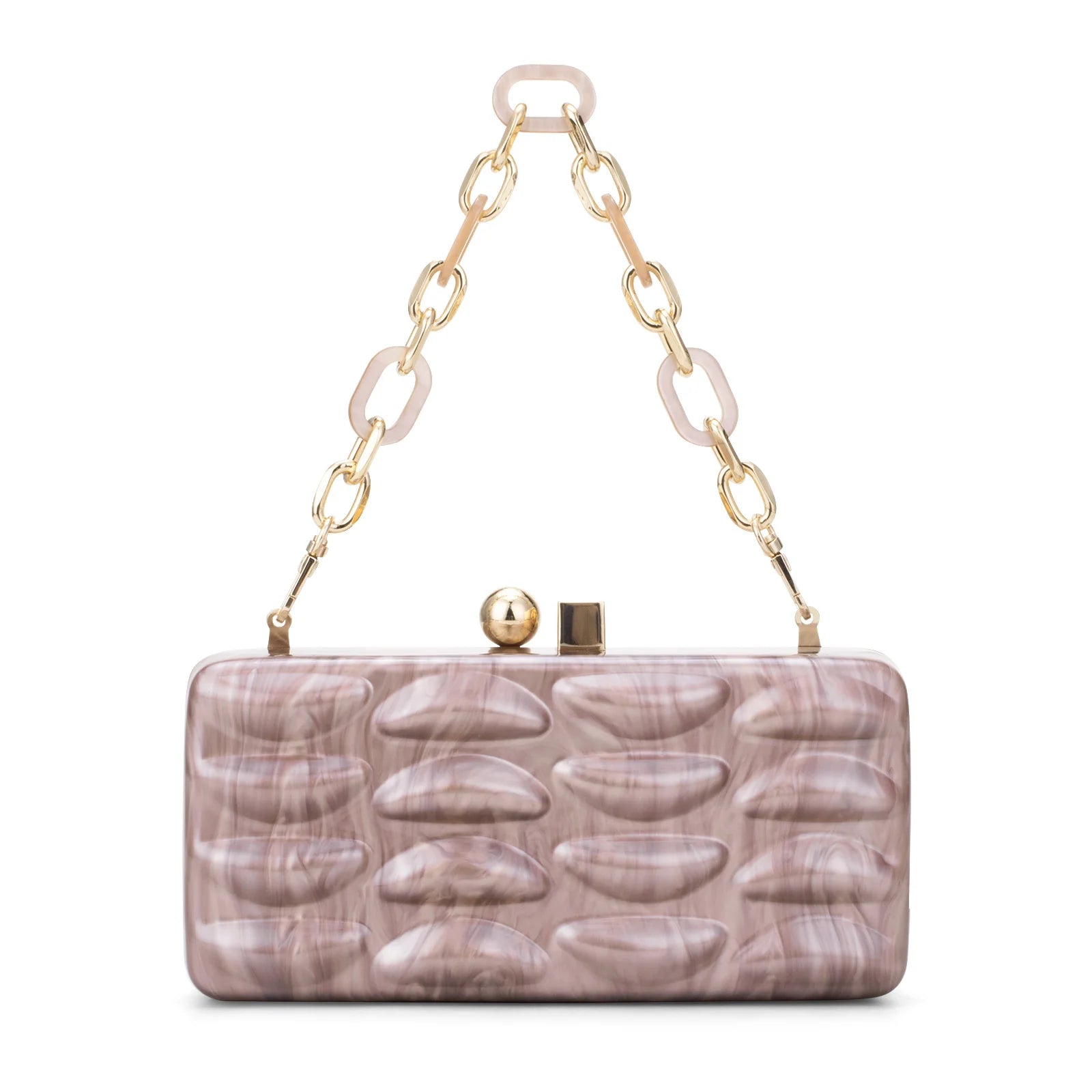 Luxury Evening Bag For Women Elegant Acrylic Hard Surface Ladies Clutch 5 Color Hangbag Party Wedding Shoulder Bags 2024 Fashion