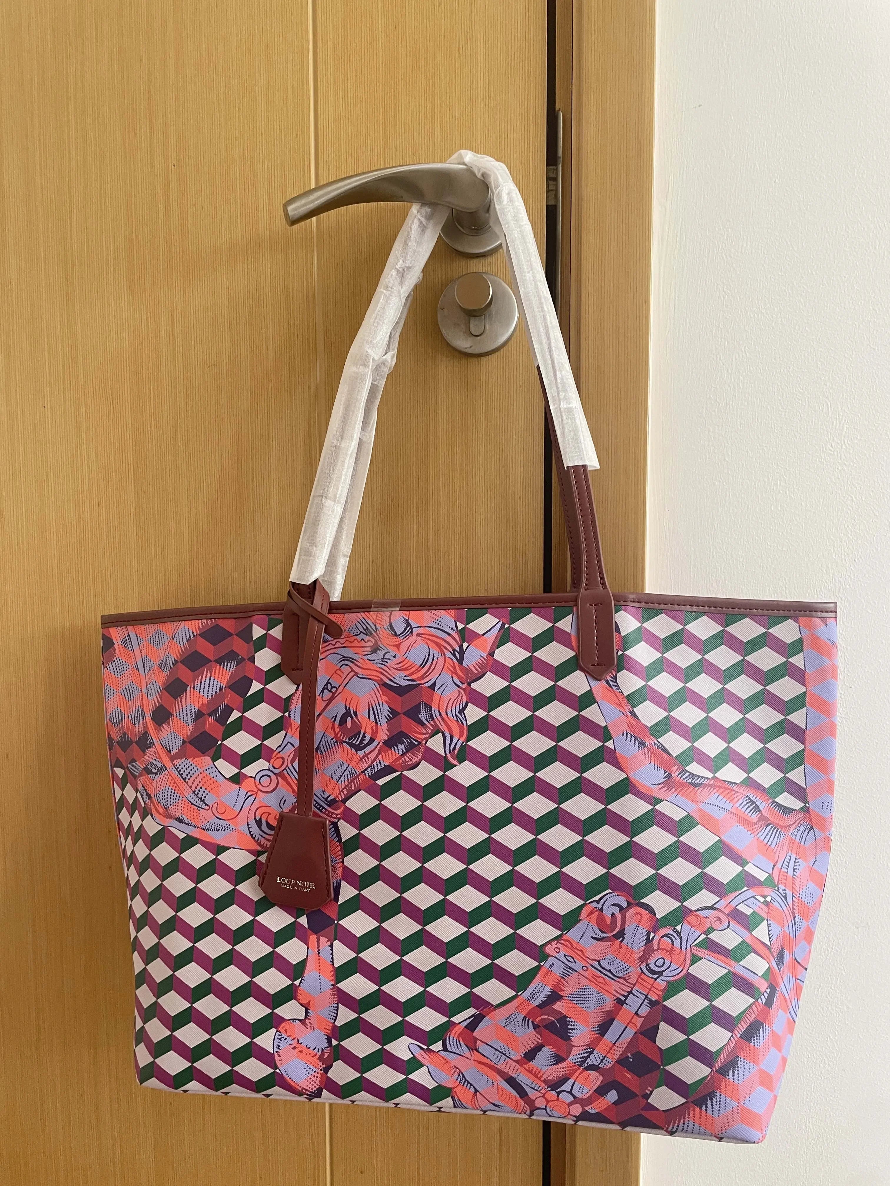 NEW LOUP NOIR Tote Bag for Women Shoulder Women Bags High Quality Famous Brands Bag Casual Totes Large Capacity Horse Noir Bag