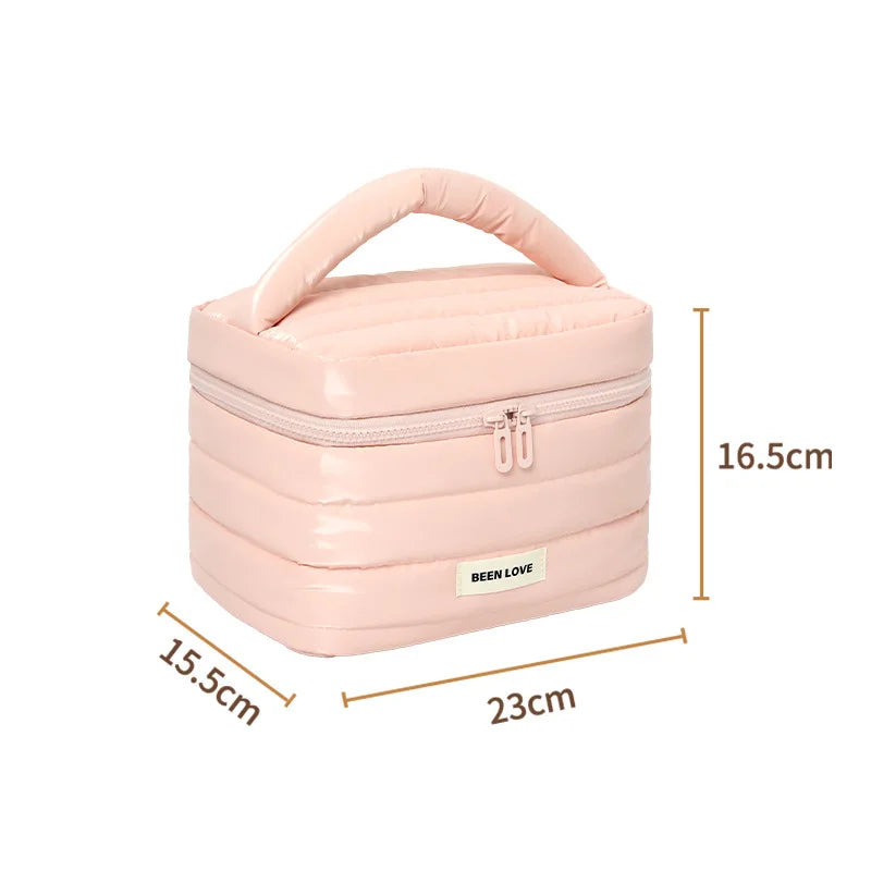 2025 New Design Cosmetic Bag Handheld Makeup Bags Large Capacity Lipstick Skincare Storage Bag Travel Portable Women Ideal Gift