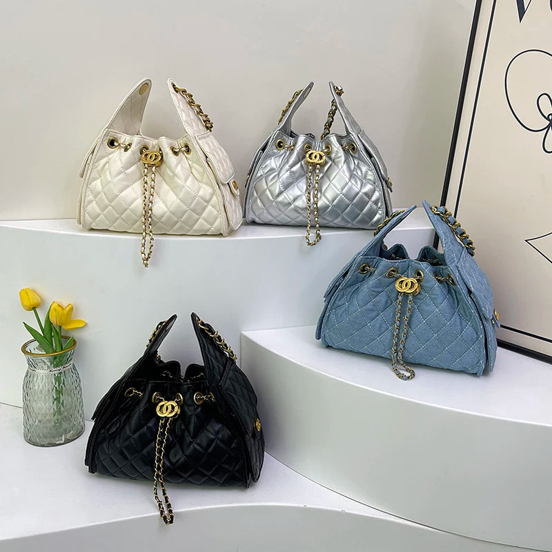 Luxury Vintage Crossbody Bag 2025, Women's Designer Inspired Leather Tote, Elegant Monogram Shoulder Purse, Chic & Timeless