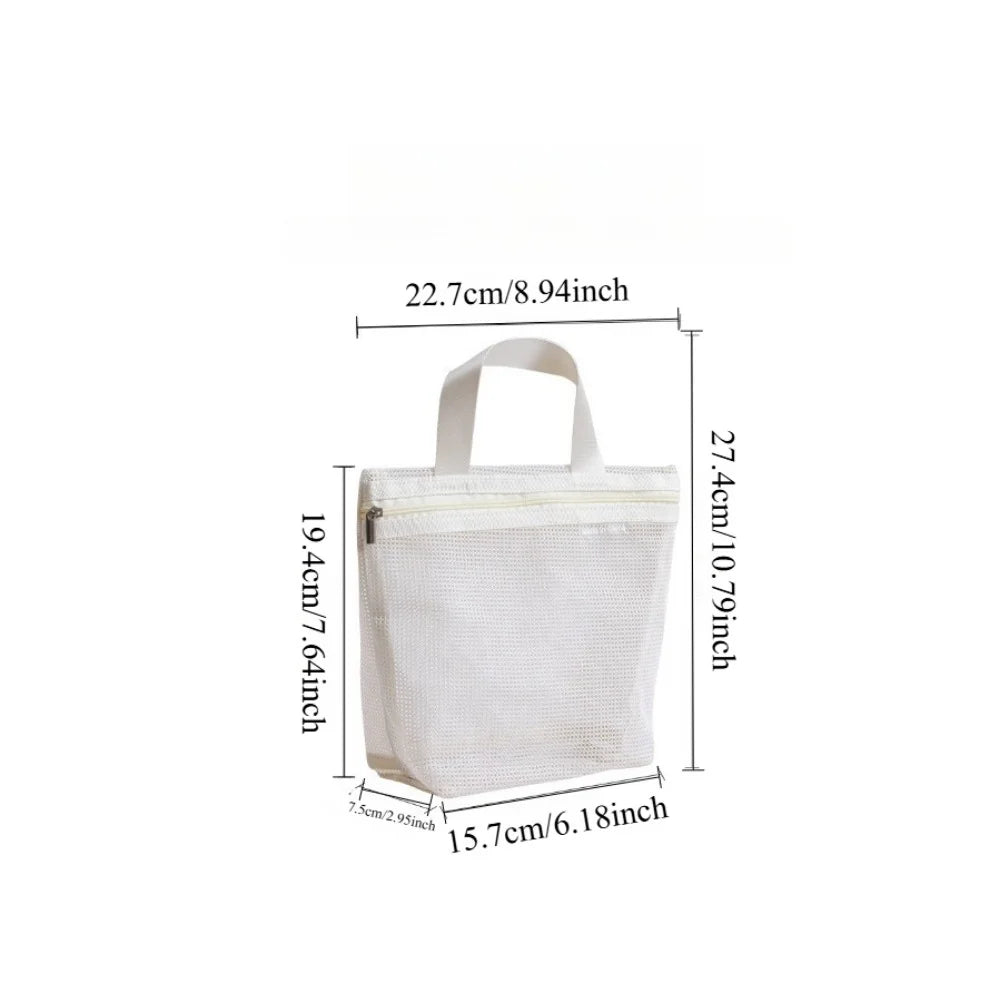 Mesh Makeup Toiletry Storage Bags Handbags Portable Travel Washing Body Shower Tools Organizer Hanging Cosmetic Organizer Pouch