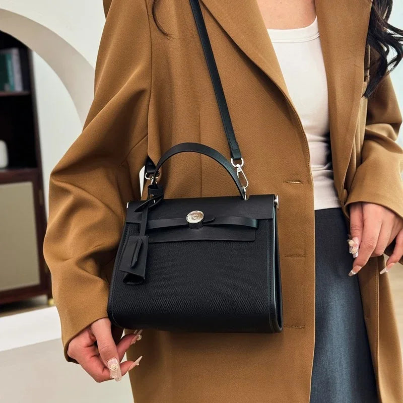 Luxury Women's Shoulder Bag Premium Leather Handbag Vintage Designer Crossbody Purse for Daily Use