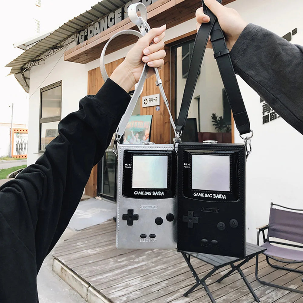 Messenger Bag for Women Game Console Shape Small Purse PU Leather Adjustable Strap Hobo Bag for Work Travel