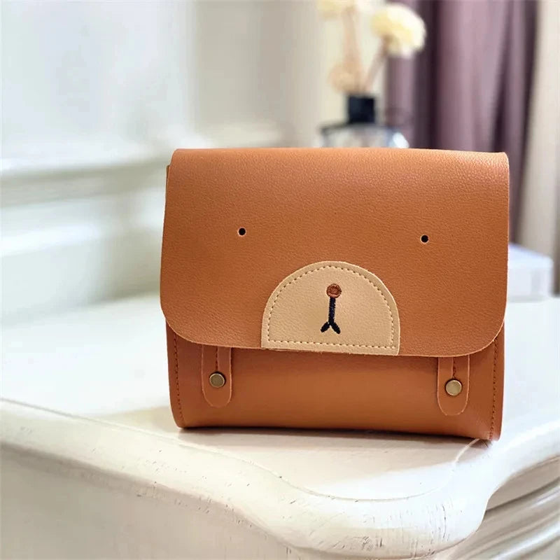 Bear Baby Backpack Bag PU Leather Infant Kindergarten Kids School Bags for Girls Boys Children Shoulder Bag 2-8Y Small Size