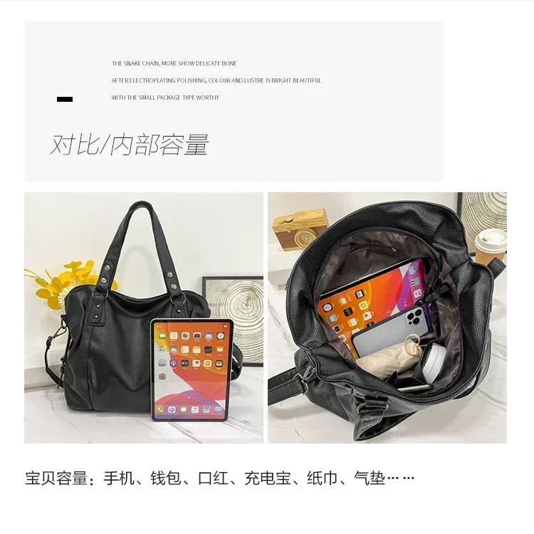 Female Hobo Handbag Large Capacity Shoulder Bags Big Stylsih Tote Bag Ladies Soft Leather Hobos Messenger Bags Women Shopper Bag