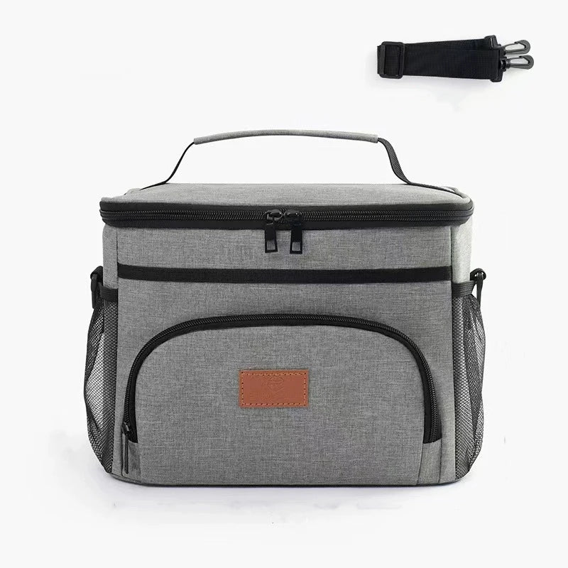 New Tote Cooler Lunch Bags Portable Outdoor Picnic Office School Insulation Bag with Shoulder Strap
