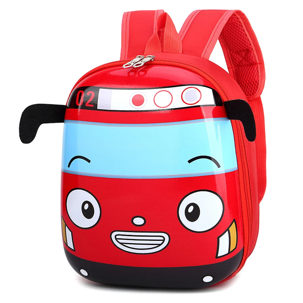 3D Cartoon Bus Daycare Bags Cute Kindergarten Children School Bag Small School Bookbag for Boys Girls Go for An Outing