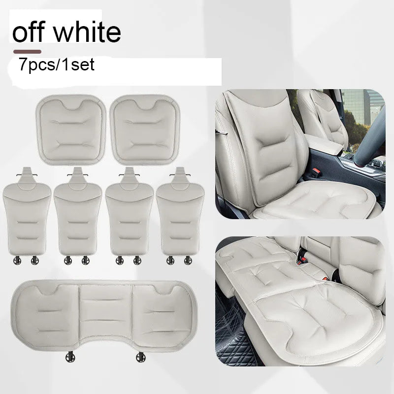 Leather Car Seat Covers Four Season Universal Breathable Ventilated Seat Covers Car Backrest Cushion Automotive Interior Supplie