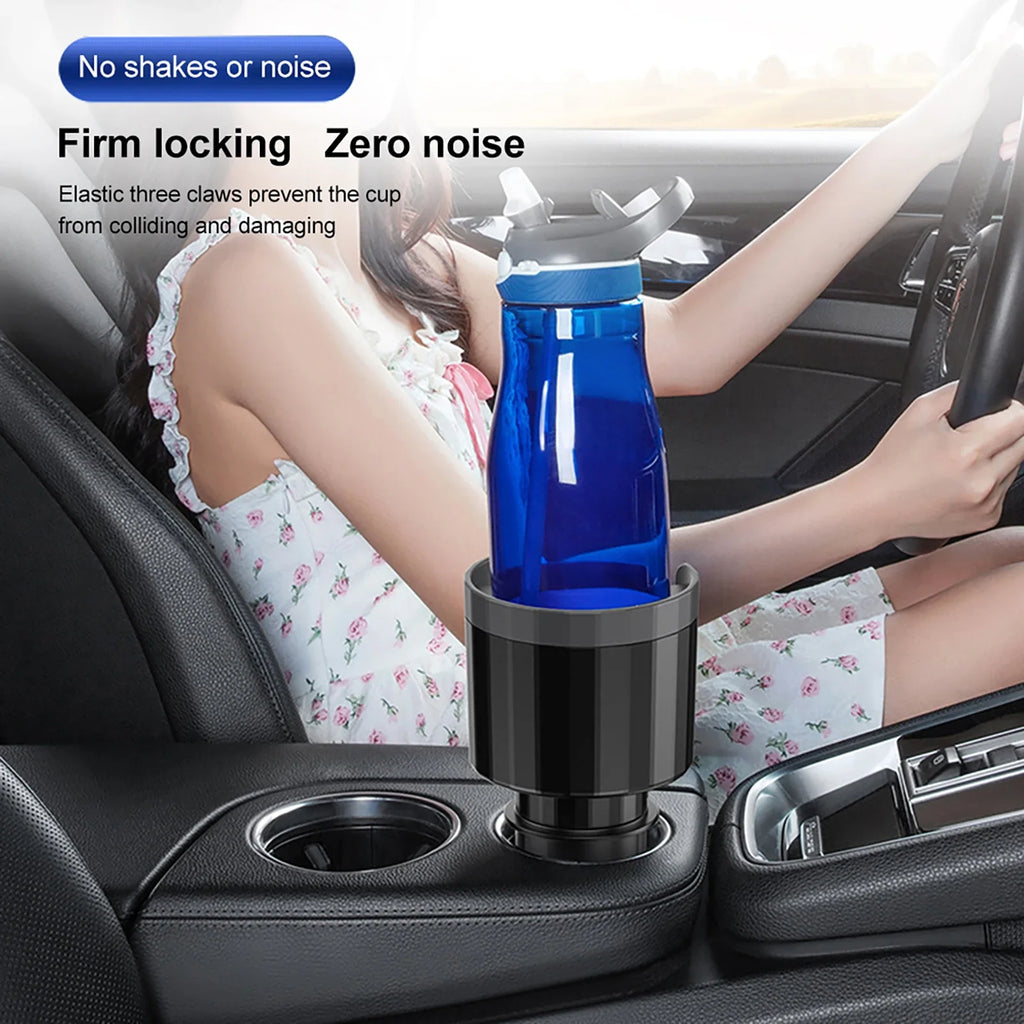 Large Car Cup Holder Expander With Adjustable Base Cup Holder Adapter Multipurpose Car Bottle Cups Organizer Storage Accessories