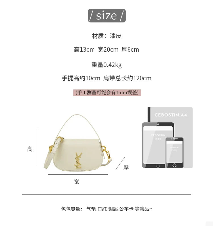 Luxury Small Batch Designer Tote Bag Women Versatile Crossbody Shoulder Bag High Quality Leatherlike Casual Daypack Minimalist