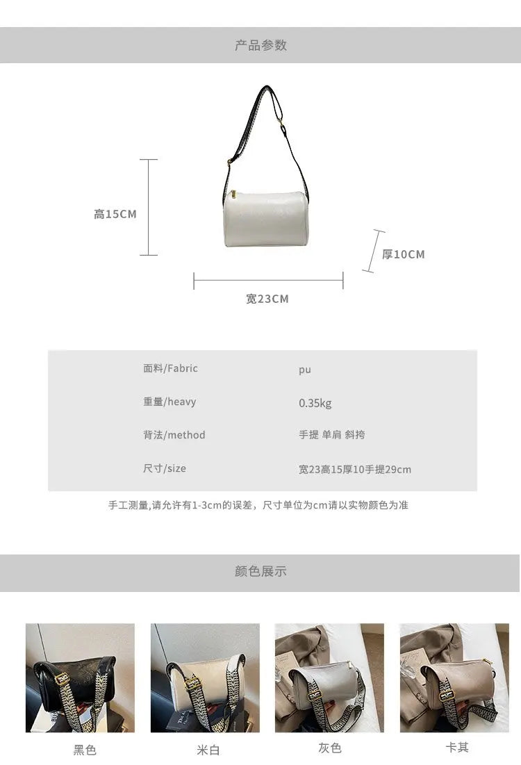 Luxury Brand Famous Designer Women's Tote Bag Elegant Leather Classic Crossbody Messenger Popular Ladies
