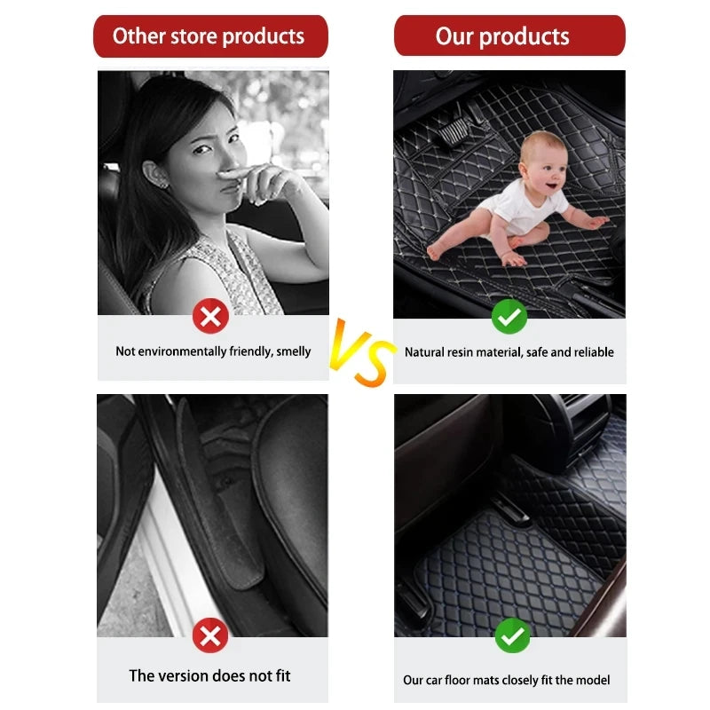 Car Floor Mats For Ford F-150 F150 F 150 4 Doors 2021 2020 2019 2018 2017 2016 2015 Interior Accessories Carpets Auto Styling