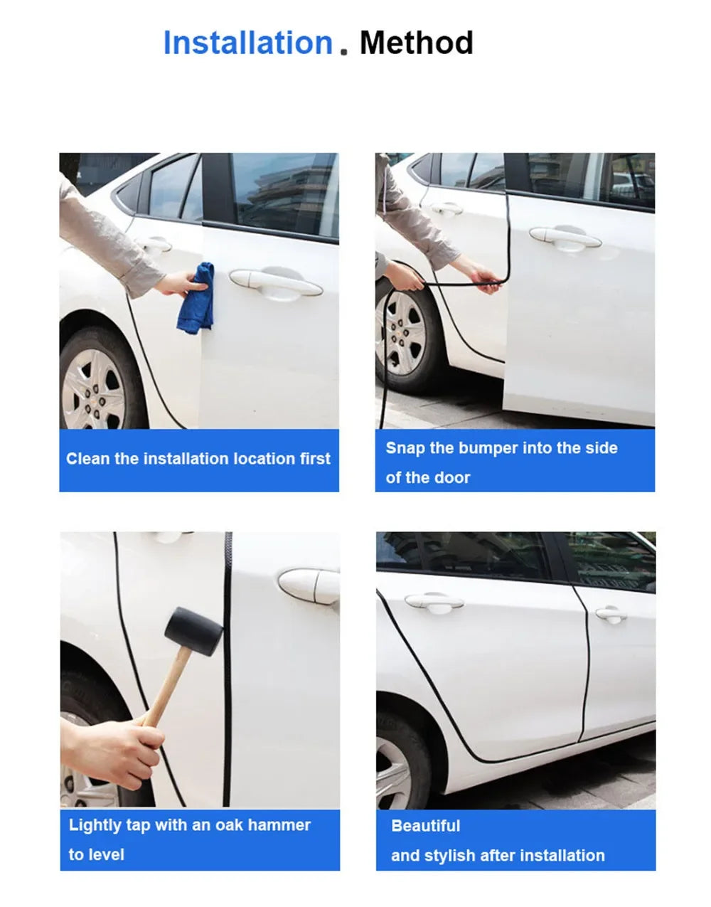 Car Door Protector Edge  With Steel CarstylingScratch Strip Guard Trim Automobile Door Noise reduction Anti Collision Protection
