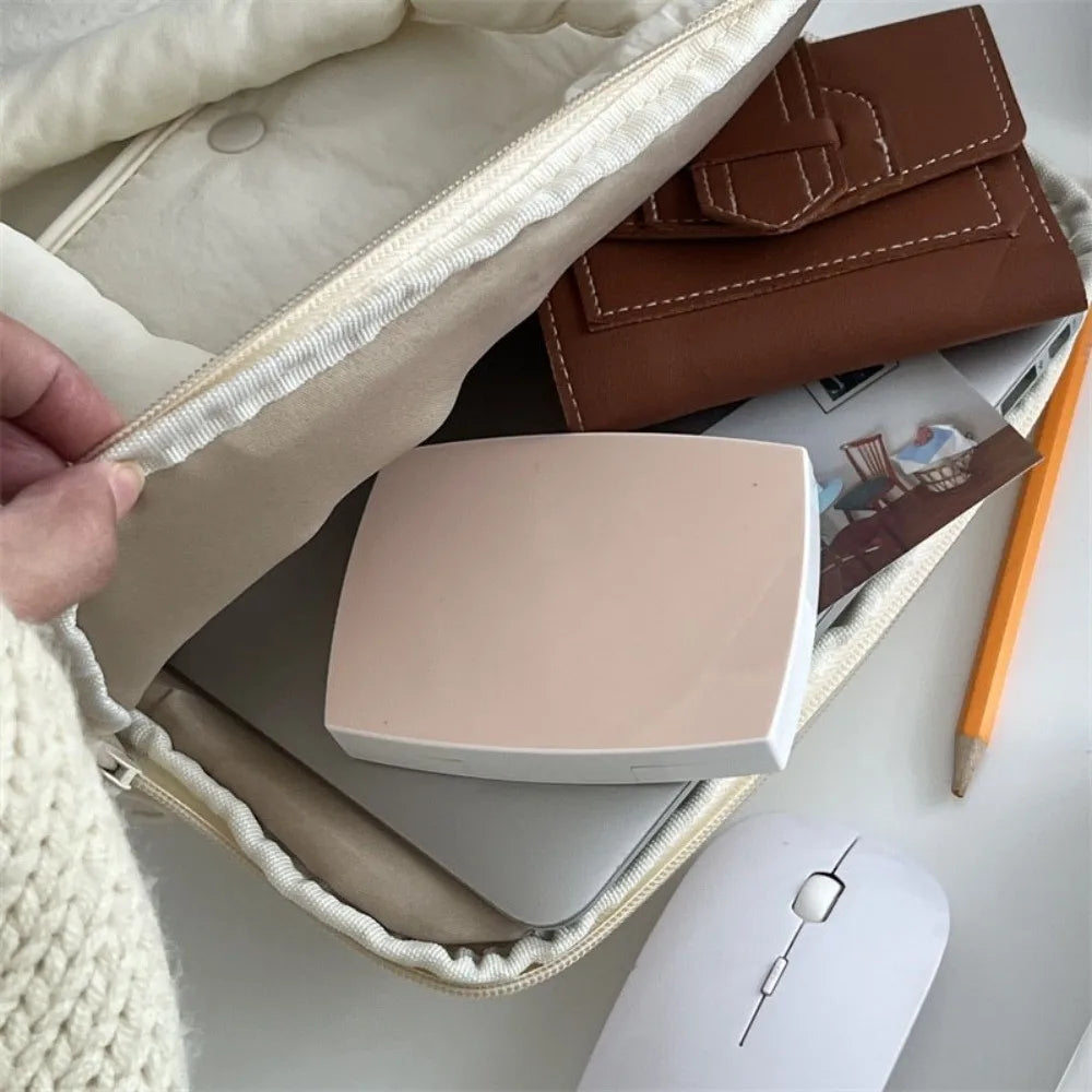 Simple 15.6inch Portable Laptop Bags Bow with Handle Laptop Case Soft Material Cute Notebook Sleeve Women's Bag