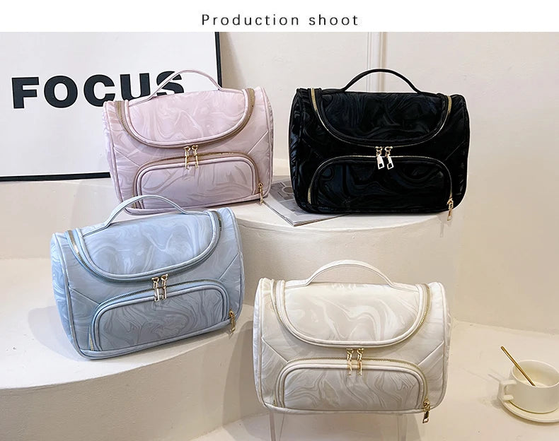 2025 New Luxury Portable Makeup Bag Cosmetics Storage Cases Large Capacity Organizer Travel Toiletry Wash Bag Multifunction Bags