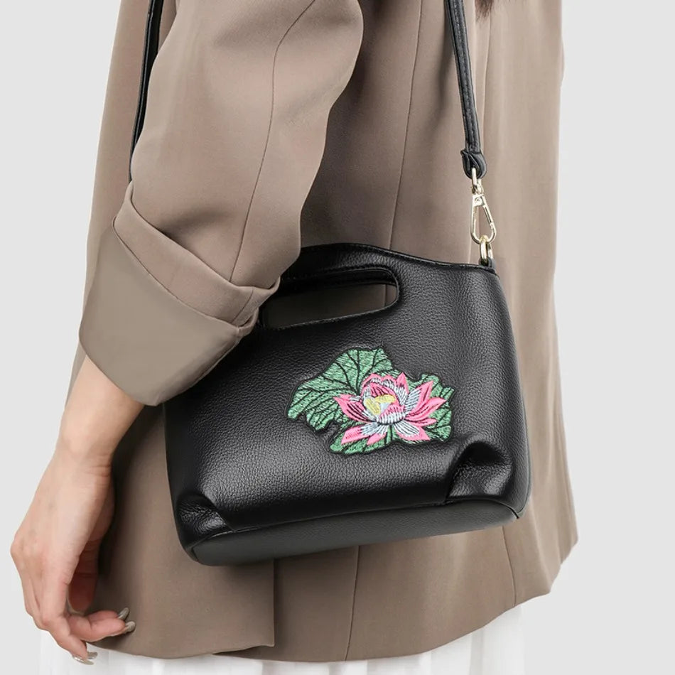 Retro Knurling Women Soft Pu Leather Top-Handle Bags Luxury Shoulder Crossbody Bags High Quality Purses and Handbags Sac A Main