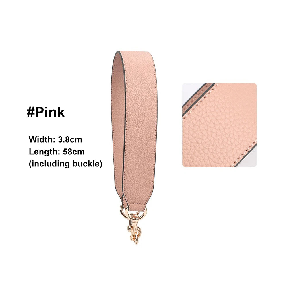 Luxury 3.8cm*58cm Leather Wide Single Shoulder Bag Strap Replacement Underarm Bag Strap Lady's Handbag Belt