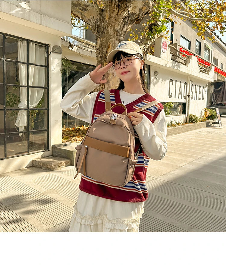 Luxury Brand Lady Fashion Backpacks High Quality Large Capacity Shoulder bags Waterproof Multi Functional Women's Handbags