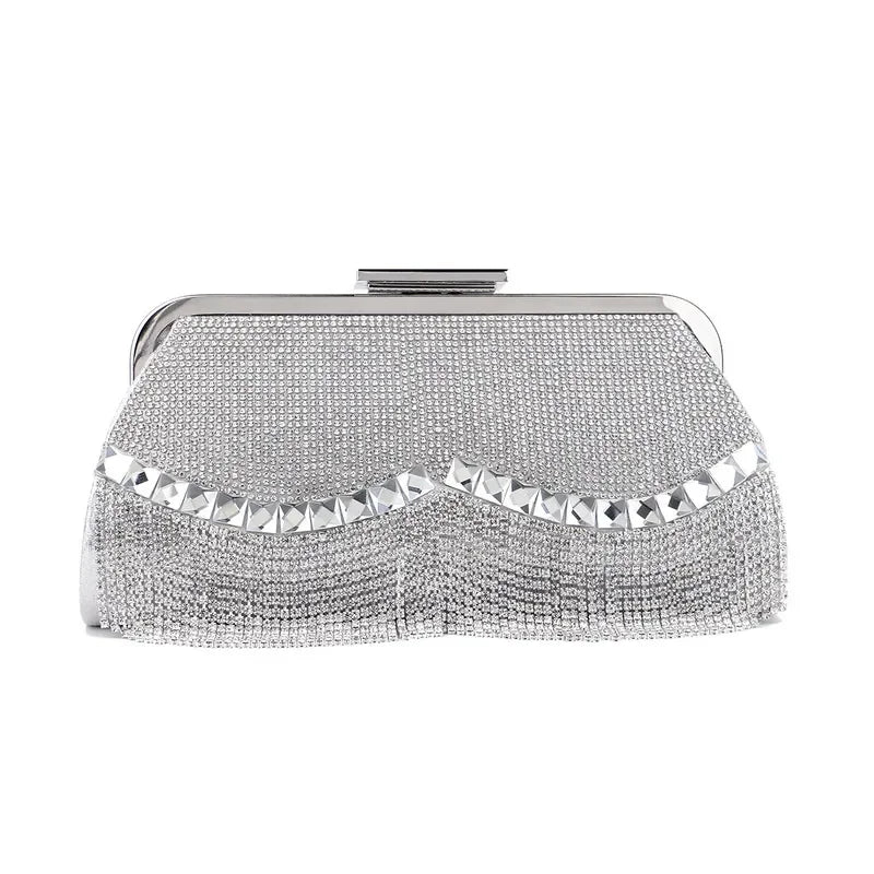 Women Banquet Handbags  New Diamond-Studded Tassel Evening Bags Femme Wedding Purse Dress Beaded Party Clutch